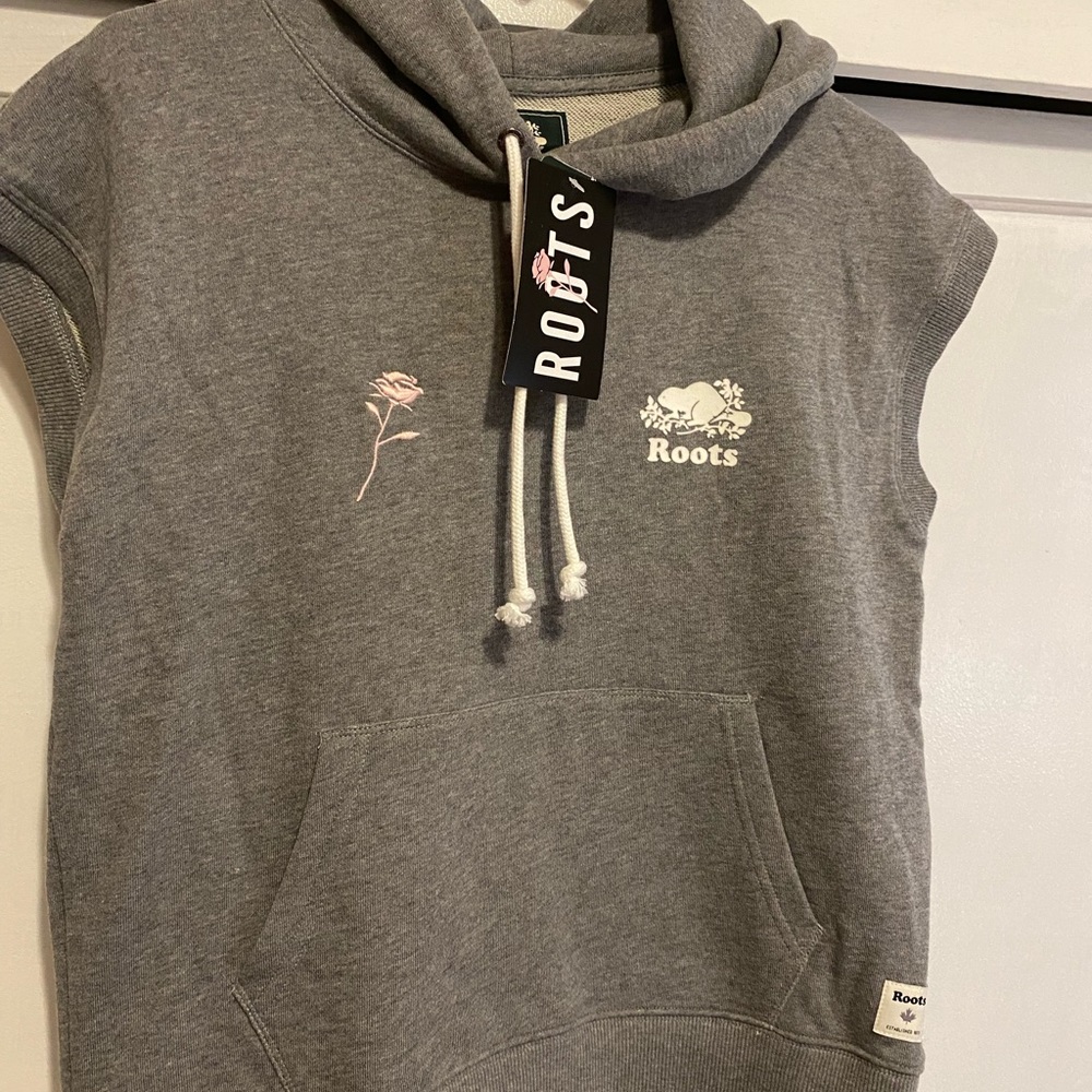 Brand new Roots sleeveless hoodie.